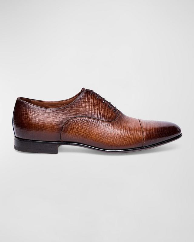 Mens Darian Textured Leather Oxfords Product Image