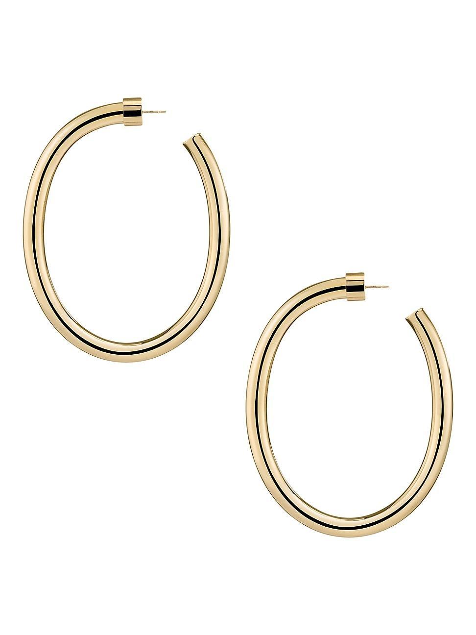 Womens Law 10K-Gold-Plated Hoop Earrings Product Image