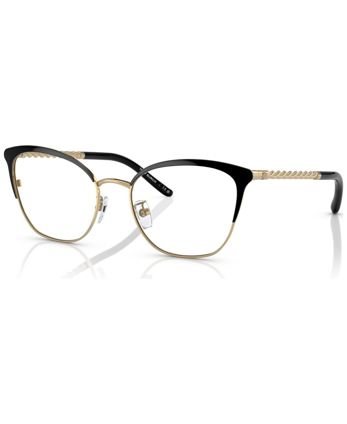 Tory Burch Womens Eyeglasses, TY1076 53 - Shiny Gold, Navy Product Image