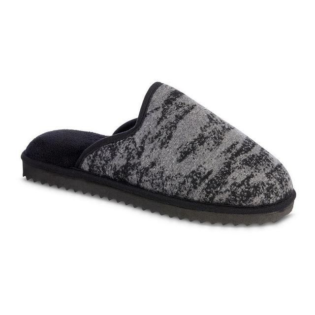Isotoner Mens Cooper Waffle Knit & Camo Scuff Slippers Product Image