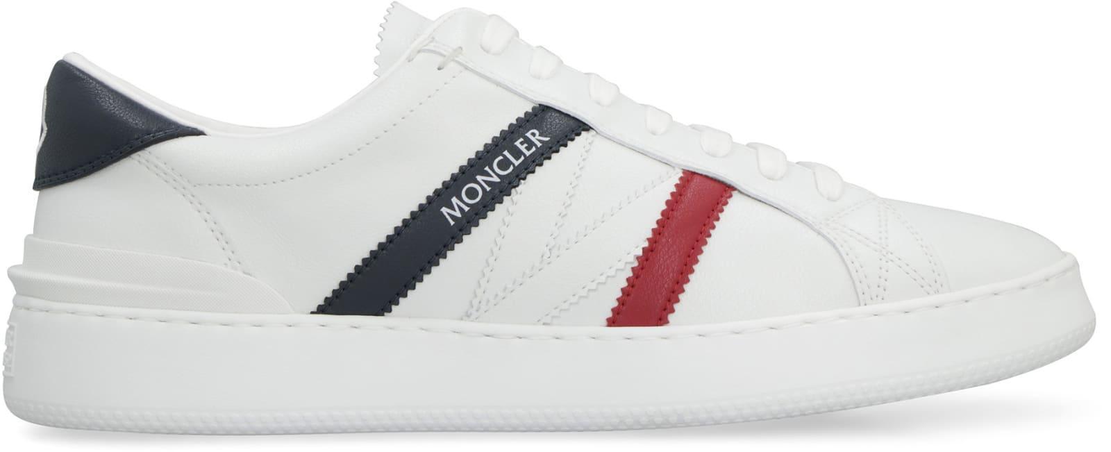 Monaco Leather Low-top Sneakers In White Product Image