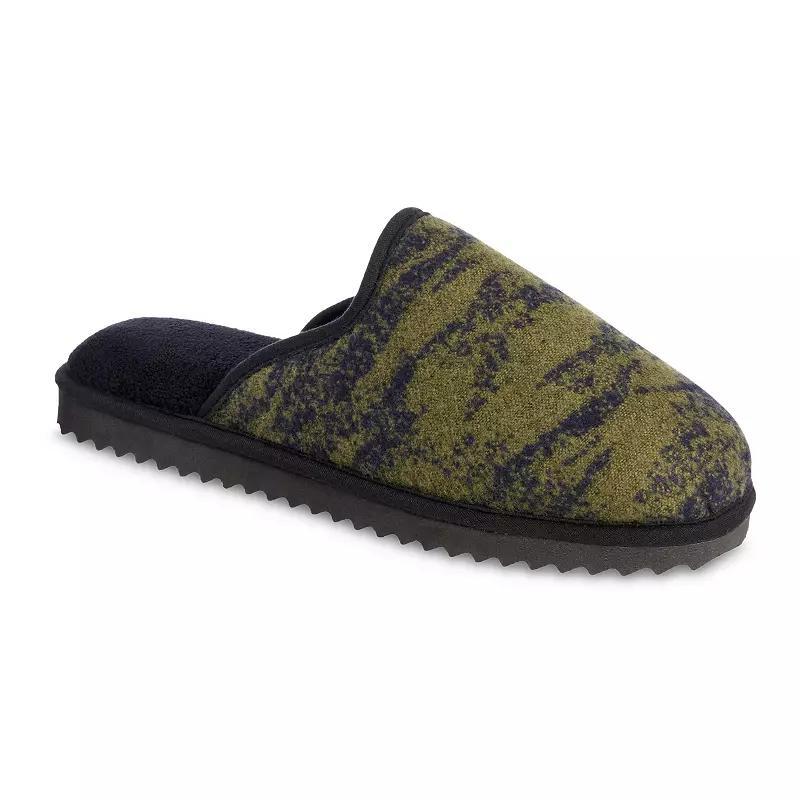 isotoner Memory Foam Knit Cooper Mens Scuff Slippers Grey Product Image