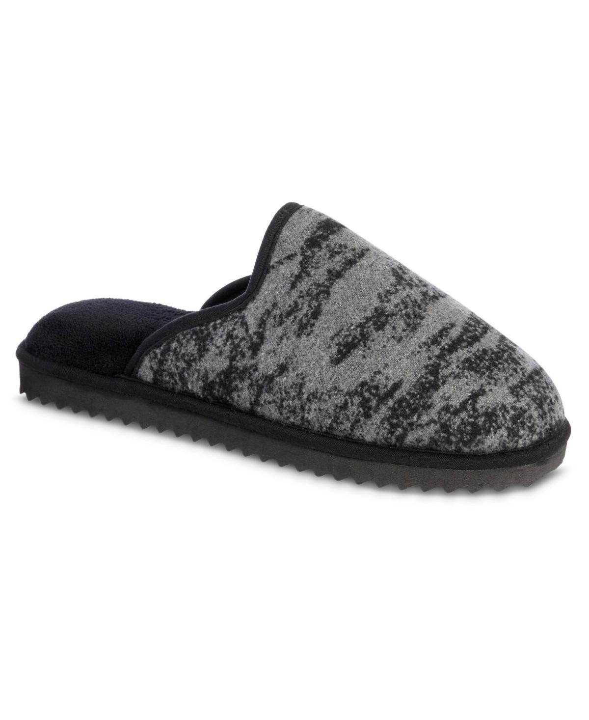 isotoner Memory Foam Knit Cooper Mens Scuff Slippers Grey Product Image