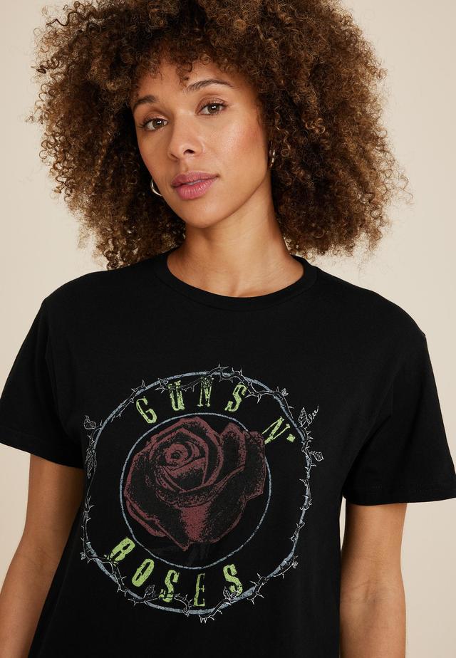 Maurices Womens X Small Size Guns N Roses Vintage Oversized Fit Graphic Tee Product Image