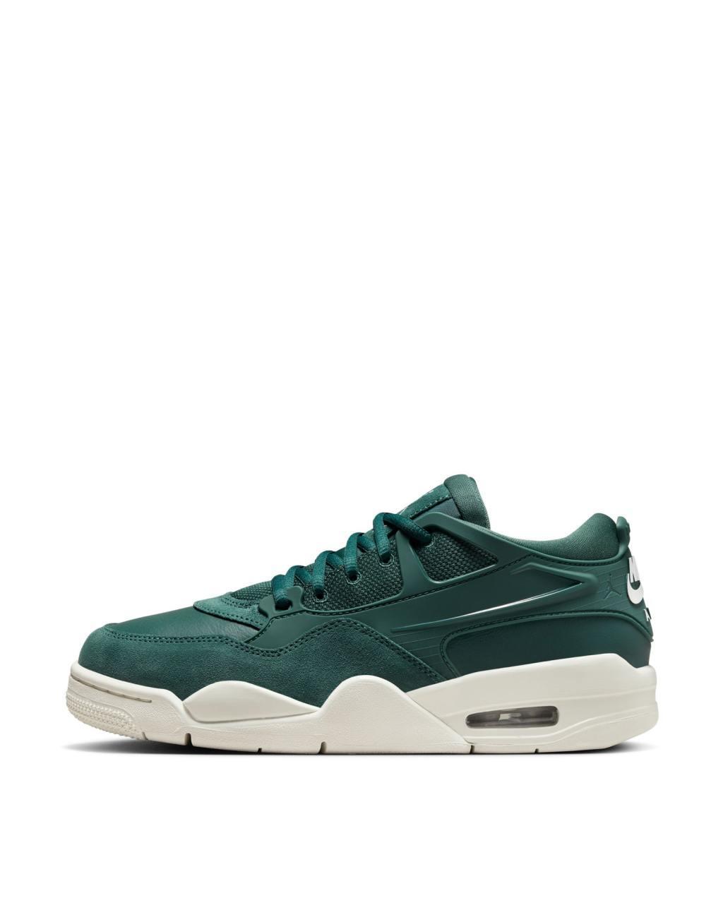 Nike Air Jordan 4 RM sneakers in green and white  Product Image