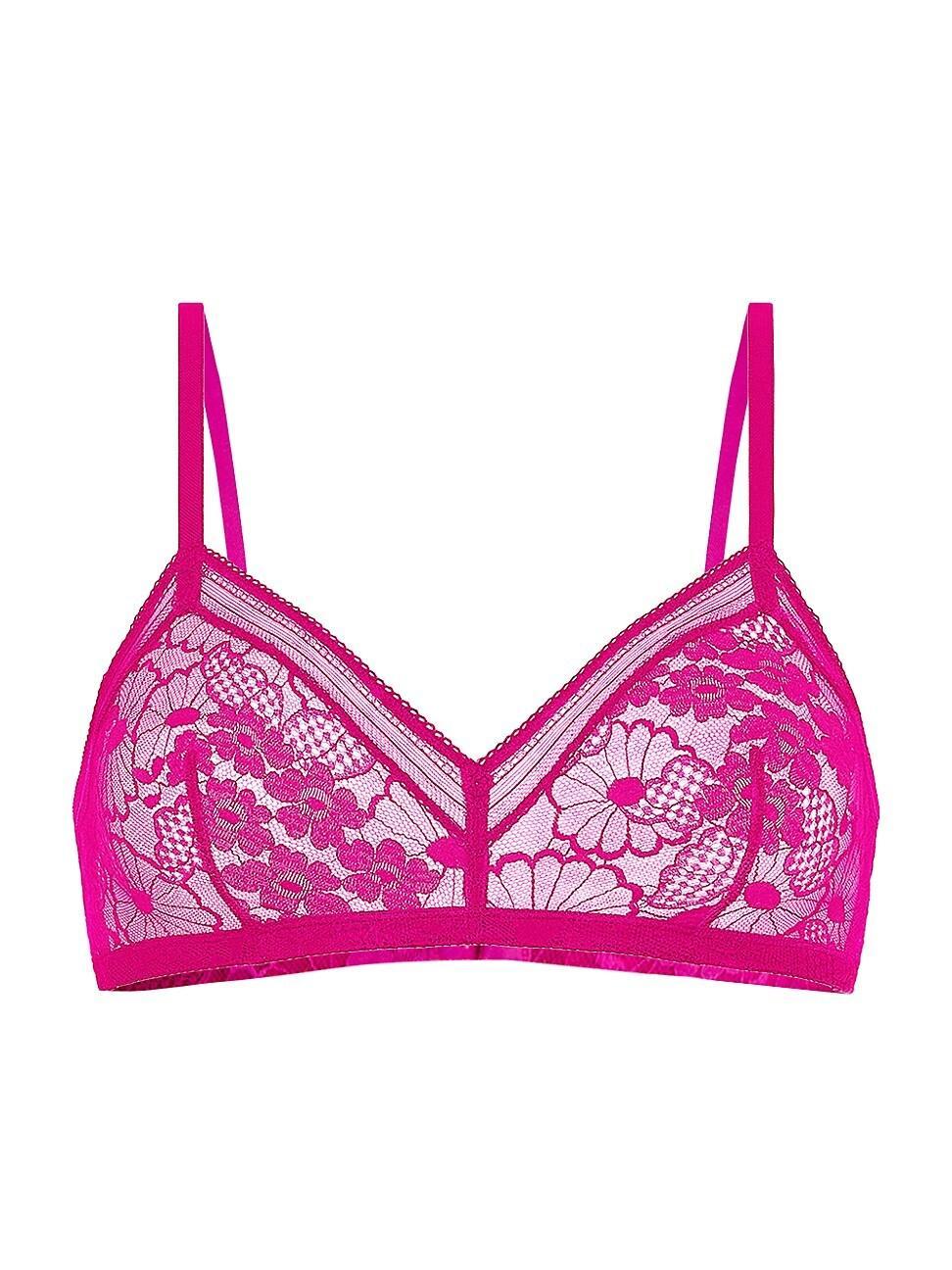 Womens Royal Lace Wireless Triangle Bralette Product Image