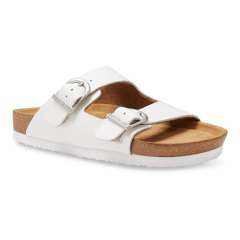Eastland Cambridge Womens Slide Sandals White Product Image