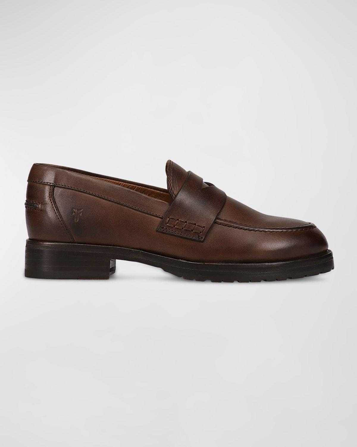 Melissa Leather Lug-Sole Penny Loafers Product Image