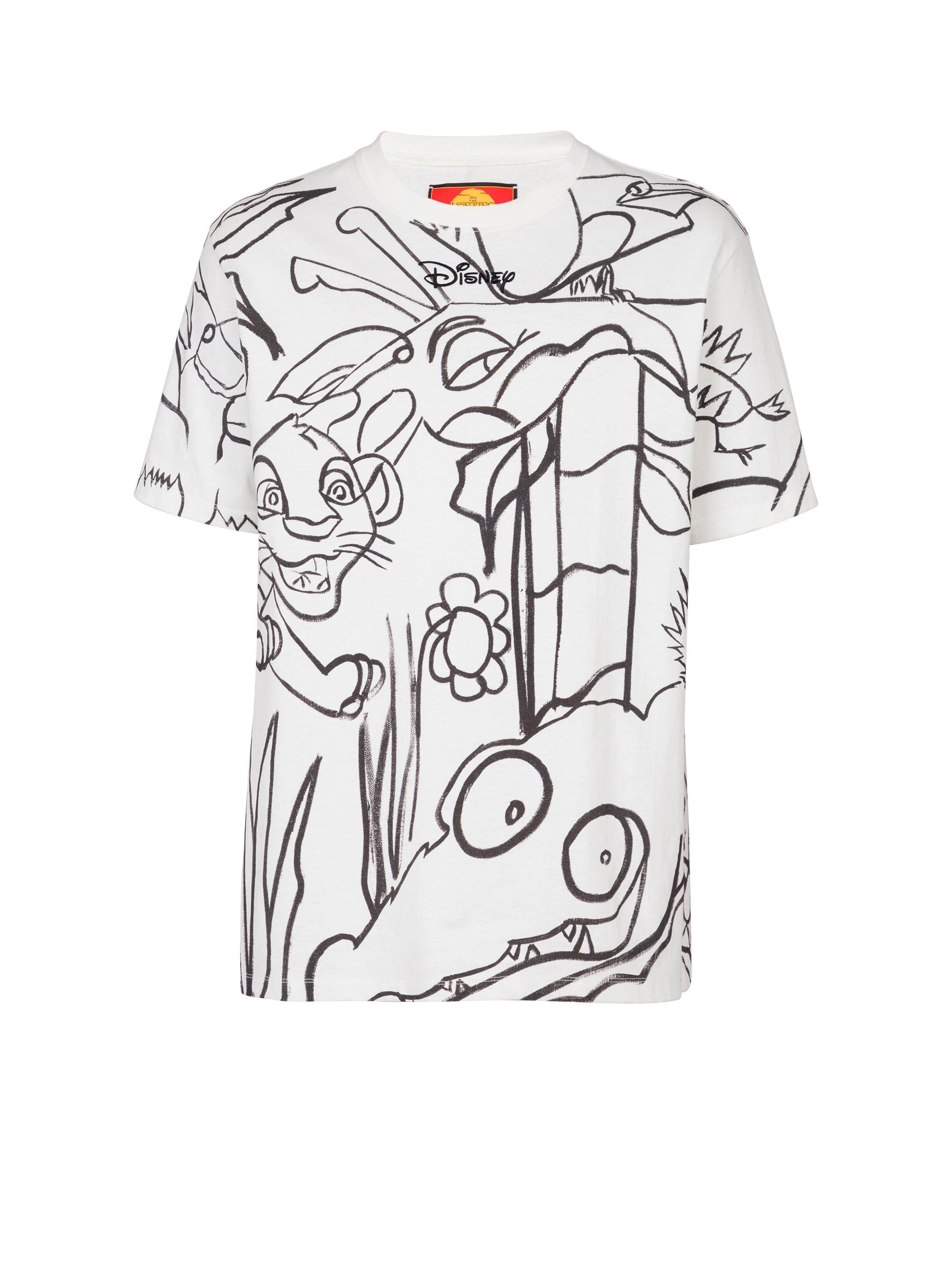 Disney x Balmain: The Lion King - Relaxed T-shirt with Enfant Précoce print Product Image