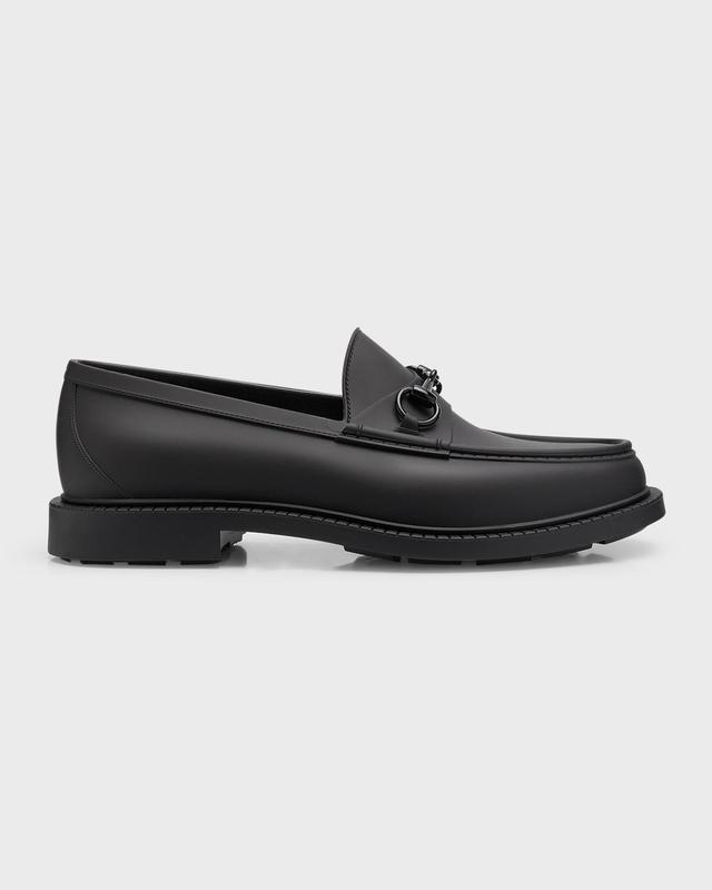 Men's New Dark Rubber Bit Loafers Product Image