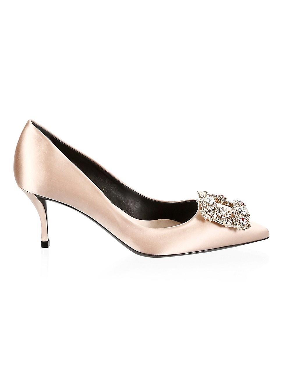 Roger Vivier Sin Crystal Buckle Pointed Toe Pump Product Image