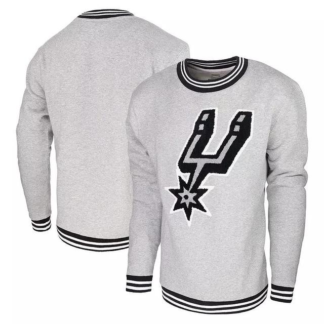 Mens Stadium Essentials Heather Gray San Antonio Spurs Club Level Pullover Sweatshirt Product Image