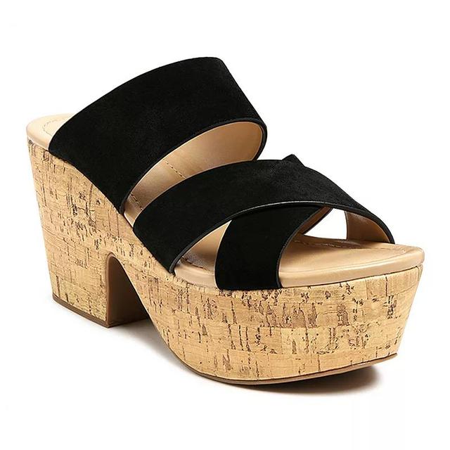 Rag & Co Gerd Womens Suede Platform Sandals Product Image