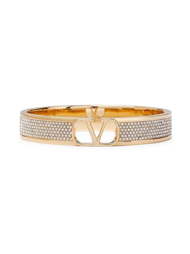 Womens VLogo Signature Metal And Swarovski Crystal Bangle Product Image