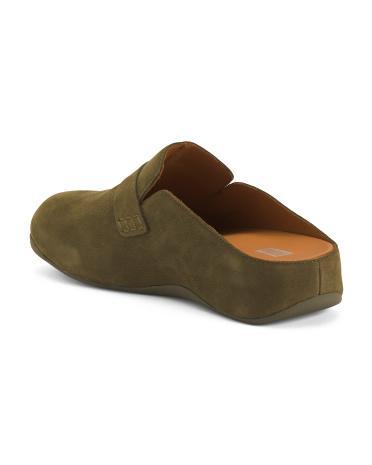 isotoner Memory Foam Microsuede & Canvas Emmett Mens Hoodback Slippers Product Image