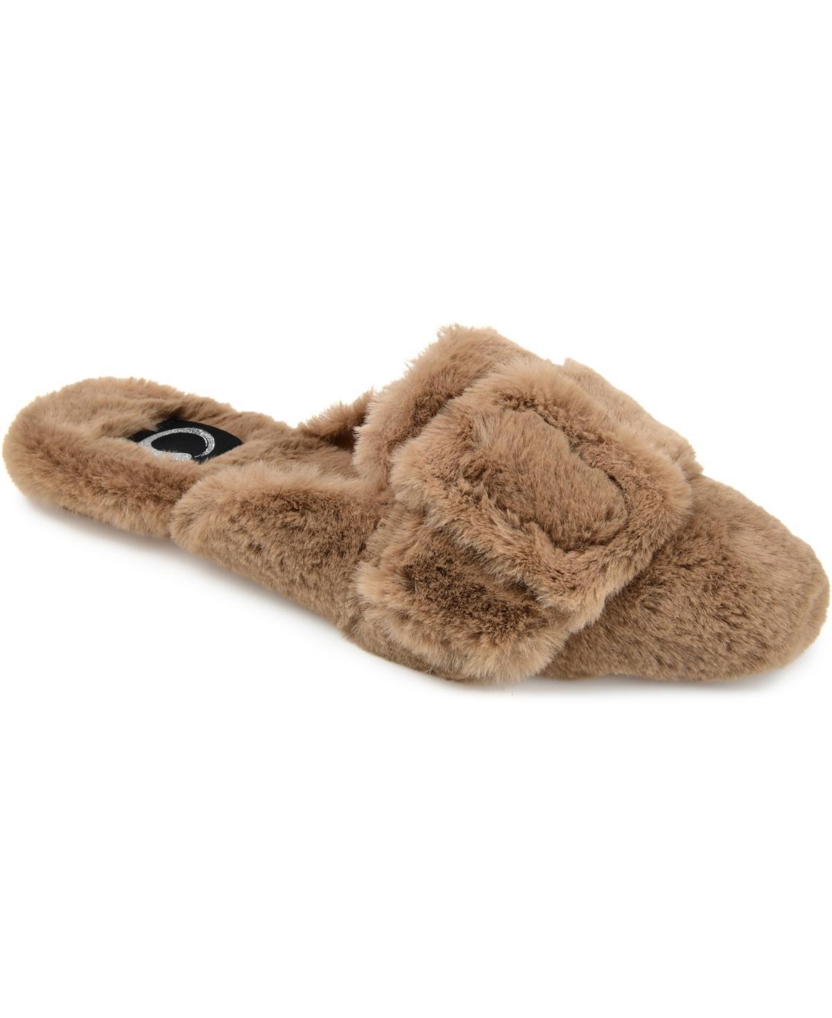 Journee Collection Faux Fur Eara Slipper Women's Shoes Product Image