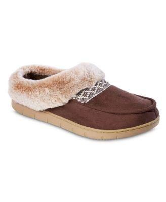 isotoner Faux-Fur Womens Memory Foam Comfort Hoodback Slippers Product Image