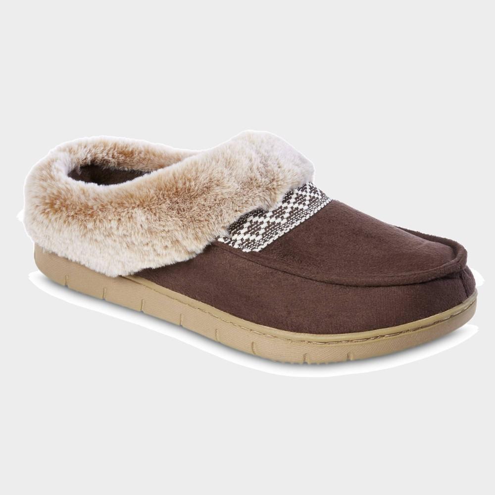 isotoner Faux-Fur Womens Memory Foam Comfort Hoodback Slippers Product Image