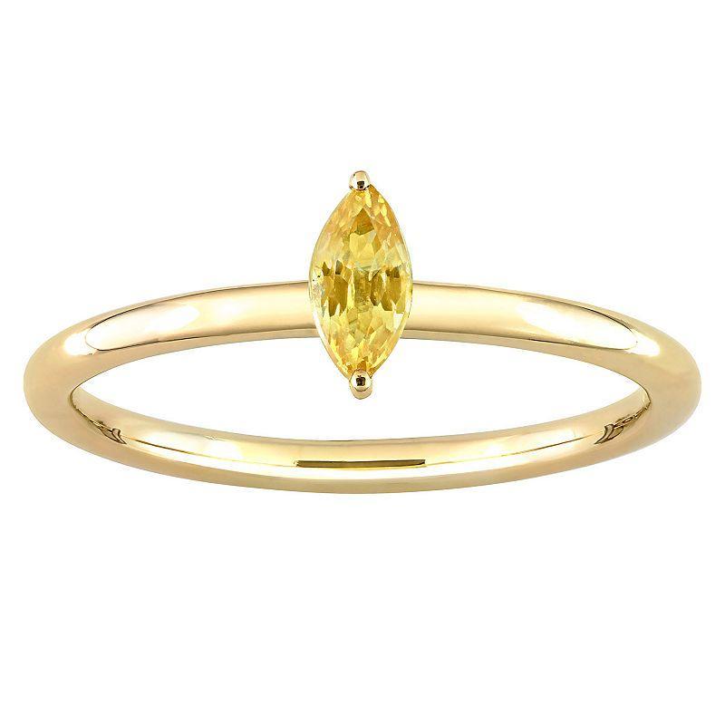 Stella Grace 10k Gold Yellow Sapphire Stackable Ring, Womens Product Image