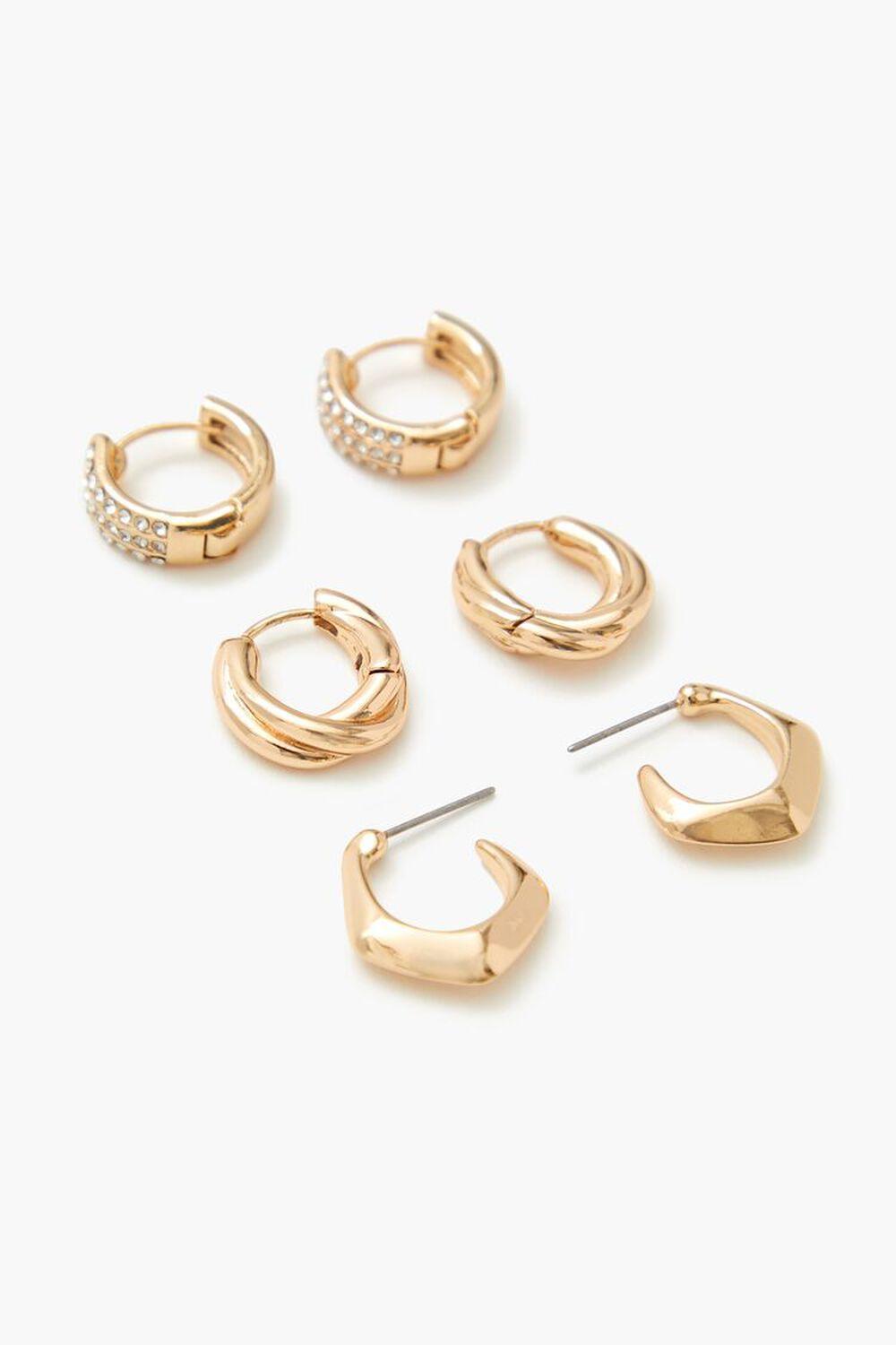 Rhinestone Hoop Earring Set | Forever 21 Product Image