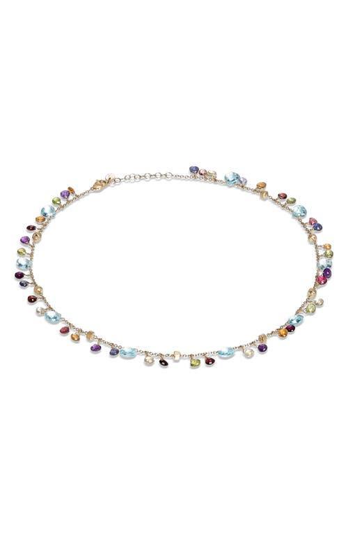 Womens Paradise 18K Yellow Gold, Blue Topaz & Mixed-Stone Collar Necklace Product Image