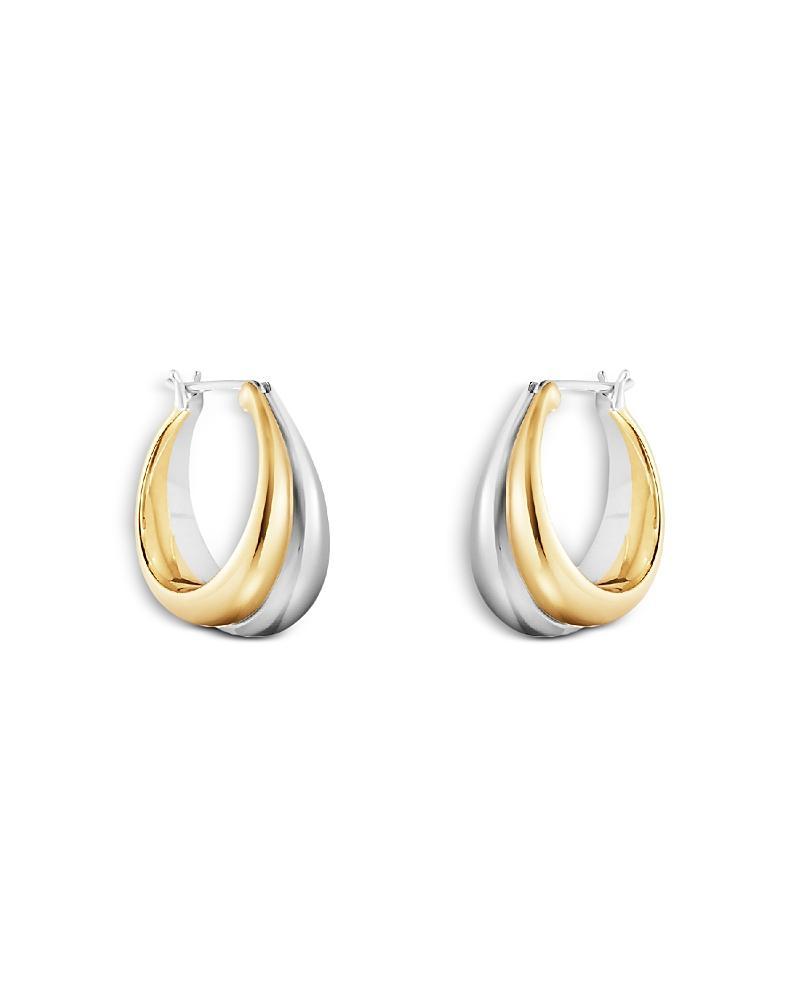 Georg Jensen 18K Yellow Gold & Sterling Silver Curve Graduated Hoop Earrings Product Image