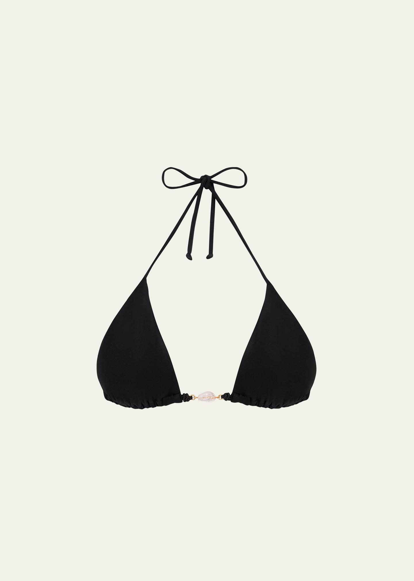 Womens Solid Ivy Triangle Bikini Top Product Image