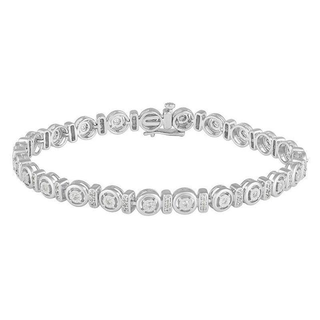 Royal Aura Sterling Silver 3/4 Carat T.W. Diamond Bracelet, Womens Product Image