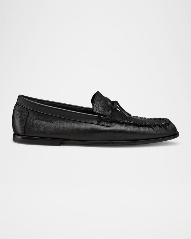 Mens Montauk Grained Leather Moccasin Loafers Product Image