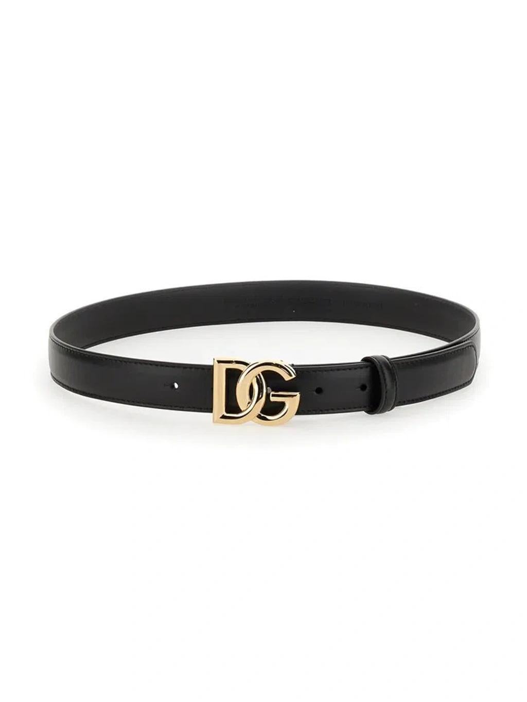 Dg Logo Buckle Belt In Black Product Image