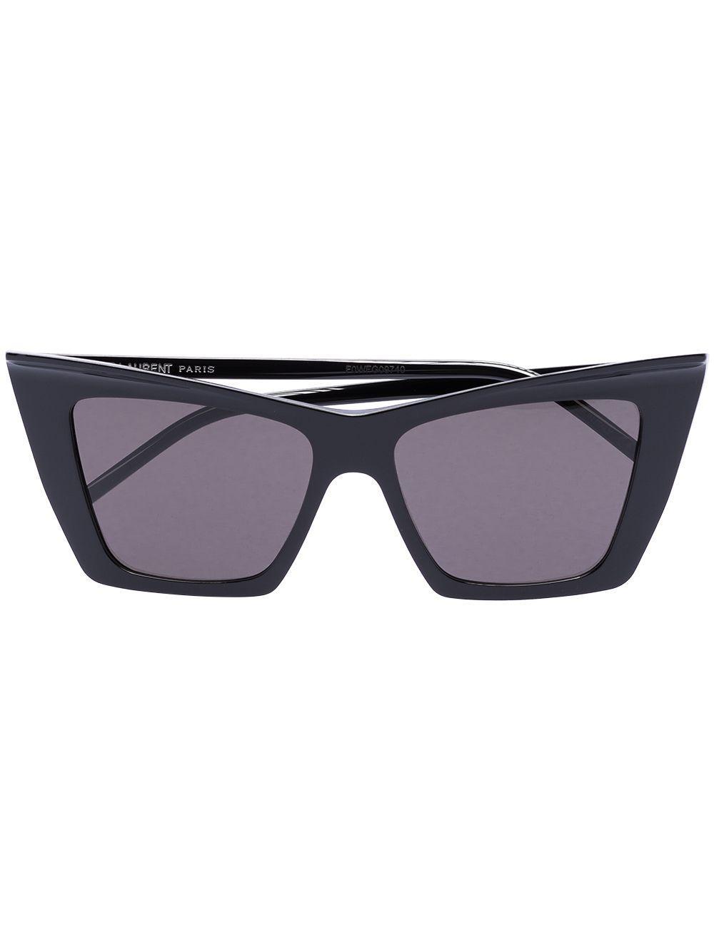 SAINT LAURENT Black 372 Sharp Cat Eye Sunglasses Product Image