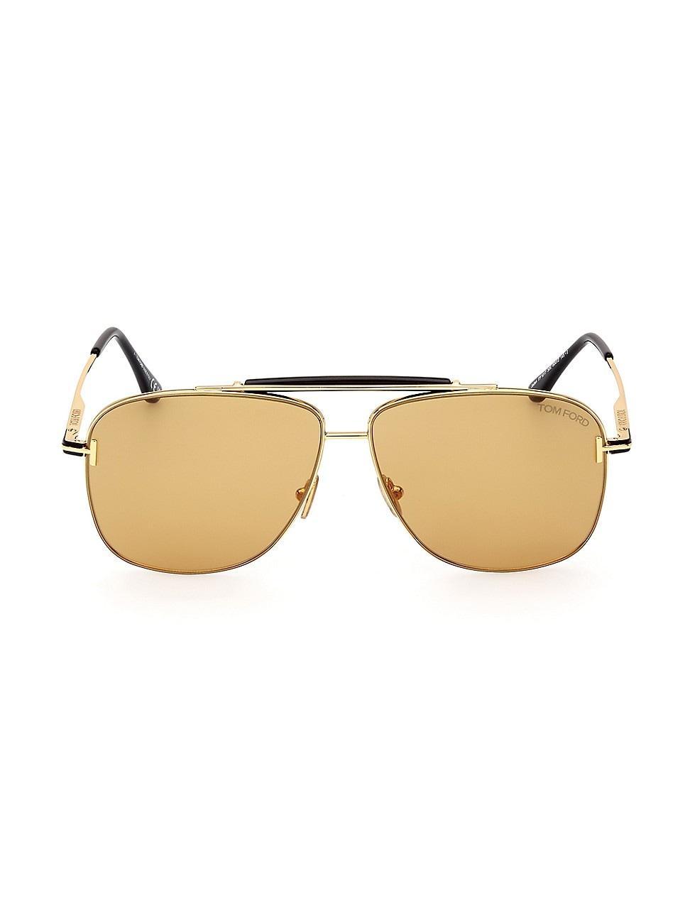 TOM FORD Jaden 60mm Polarized Navigator Sunglasses Product Image