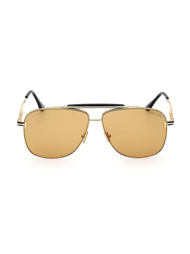 TOM FORD Jaden 60mm Polarized Navigator Sunglasses Product Image