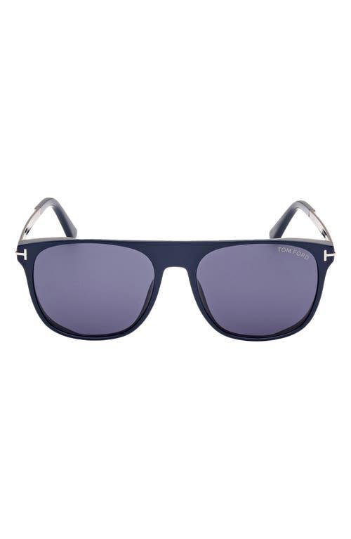 TOM FORD Men's Lionel-02 Acetate Square Sunglasses In Shiny Navy Blue Product Image