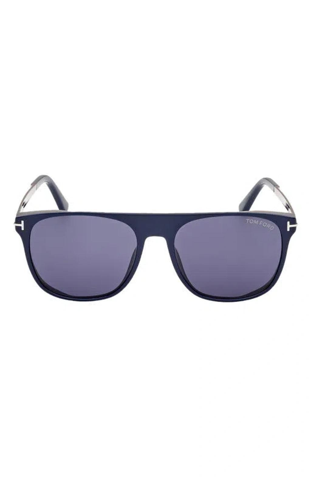 TOM FORD Men's Lionel-02 Acetate Square Sunglasses In Shiny Navy Blue Product Image