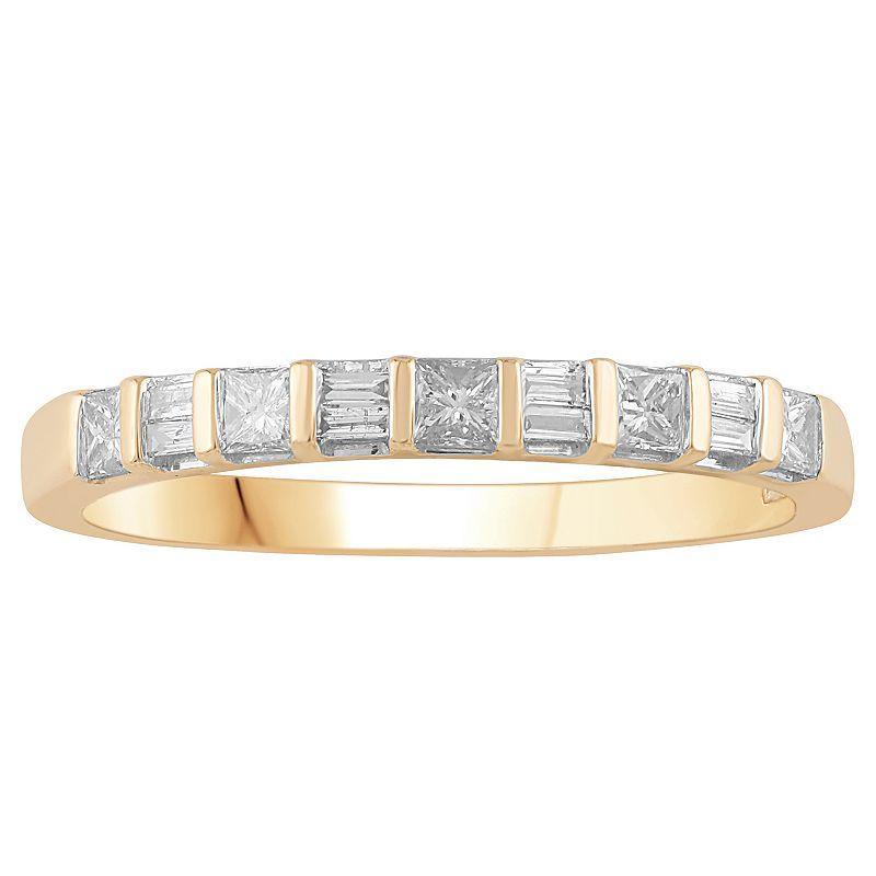 10k Gold 1/3 Carat T.W. Diamond Stackable Band Ring, Womens Yellow Product Image