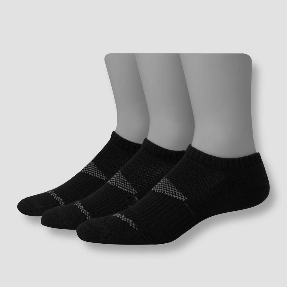 Mens Hanes Premium Performance Power Cool No Show Socks 3pk - Black 6-12 Product Image