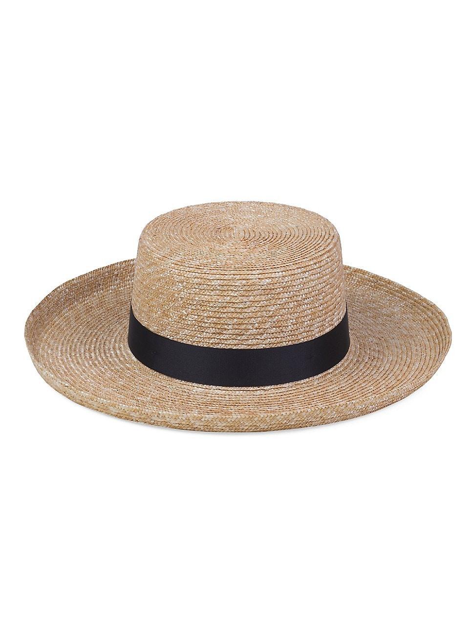 Womens The Violette Straw Boater Hat Product Image