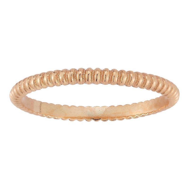 Sunkissed Sterling Twist Ring Set, Womens Rose Gold Tone Product Image