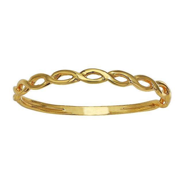 PRIMROSE Sterling Silver Twisted Double Wire Ring, Womens Gold Tone Product Image