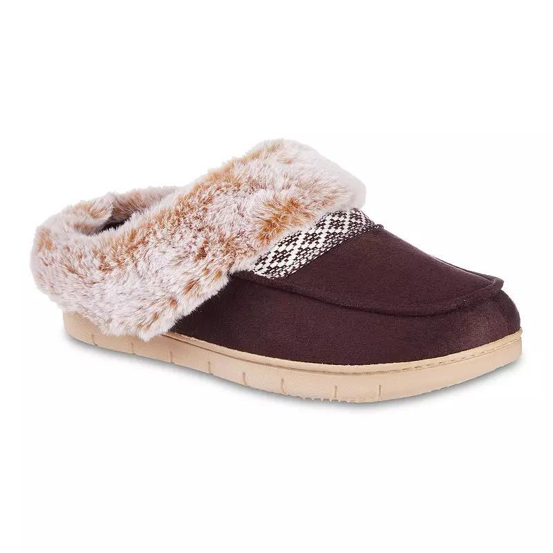 isotoner Faux-Fur Womens Memory Foam Comfort Hoodback Slippers Product Image