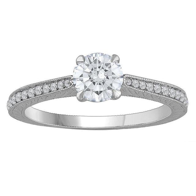 Diamond Medley 14k White Gold 1 1/4 Carat T.W. Lab-Grown Diamond Engagement Ring, Womens Product Image