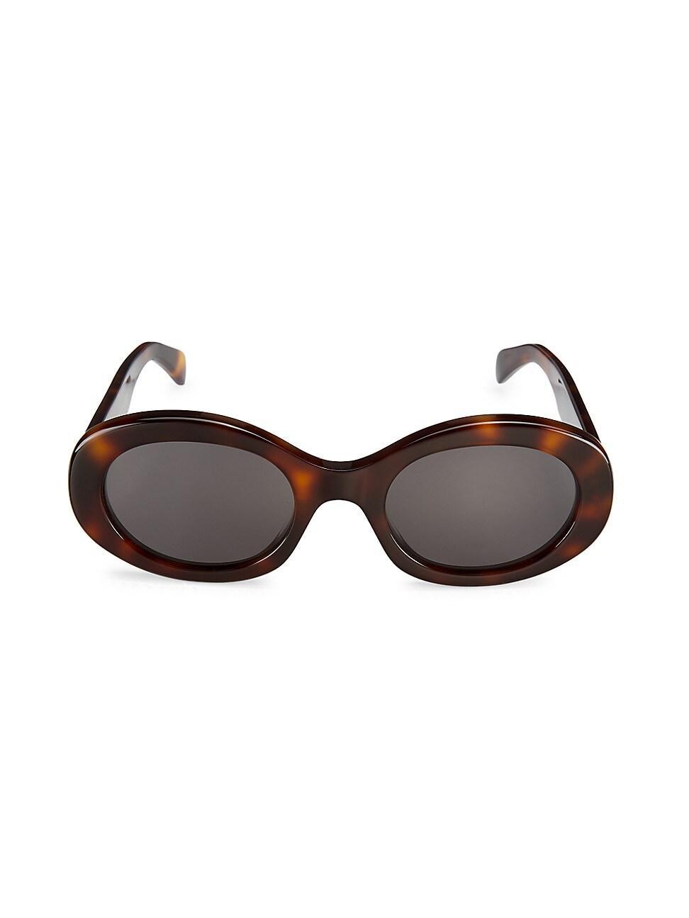 Mens 52MM Oval Acetate Sunglasses Product Image