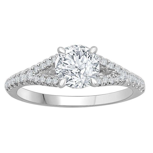 Diamond Medley 14k White Gold 1 1/4 Carat T.W. Lab-Grown Diamond Engagement Ring, Womens 14k Whgold Product Image