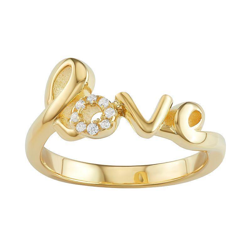 Sterling Silver Love Ring, Womens Product Image