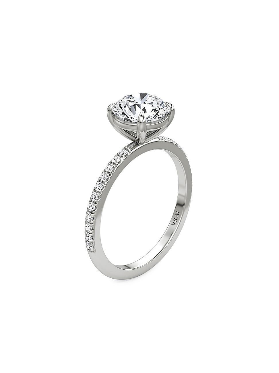 Womens VRAI x Saks Platinum & 1.67 TCW Lab-Grown Diamond Solitaire Engagement Ring Product Image