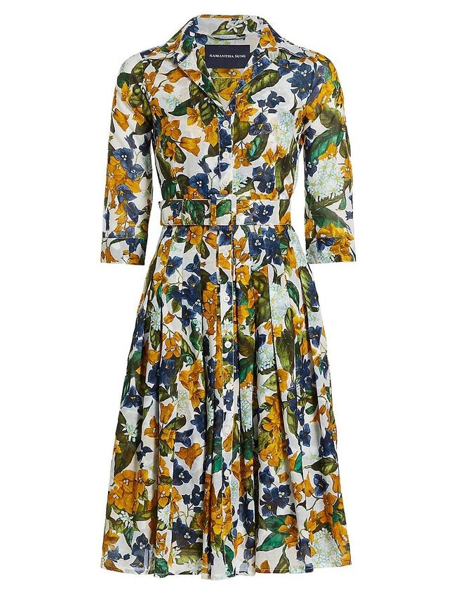 Womens Audrey Floral Cotton Shirtdress Product Image