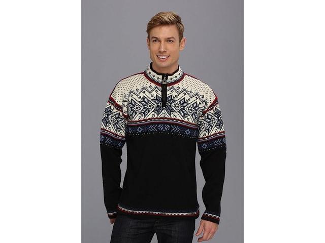 Dale of Norway Vail (C-Midnight Navy/Red Rose/Off White) Men's Sweater Product Image