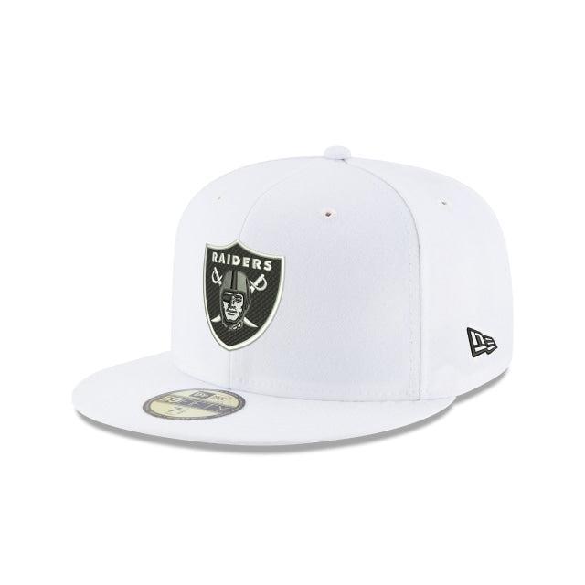 Las Vegas Raiders White 59FIFTY Fitted Hat Male Product Image