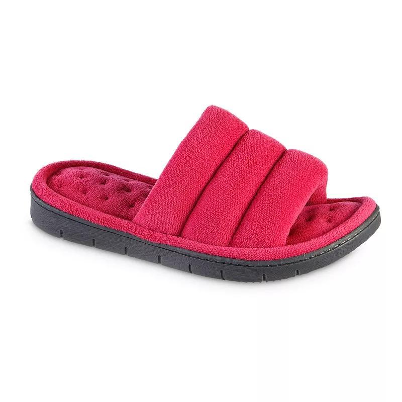 isotoner Recycled Mircoterry Aster Womens Slide Slippers Very Pink Product Image